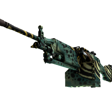 StatTrak™ M249 | Emerald Poison Dart  (Minimal Wear)